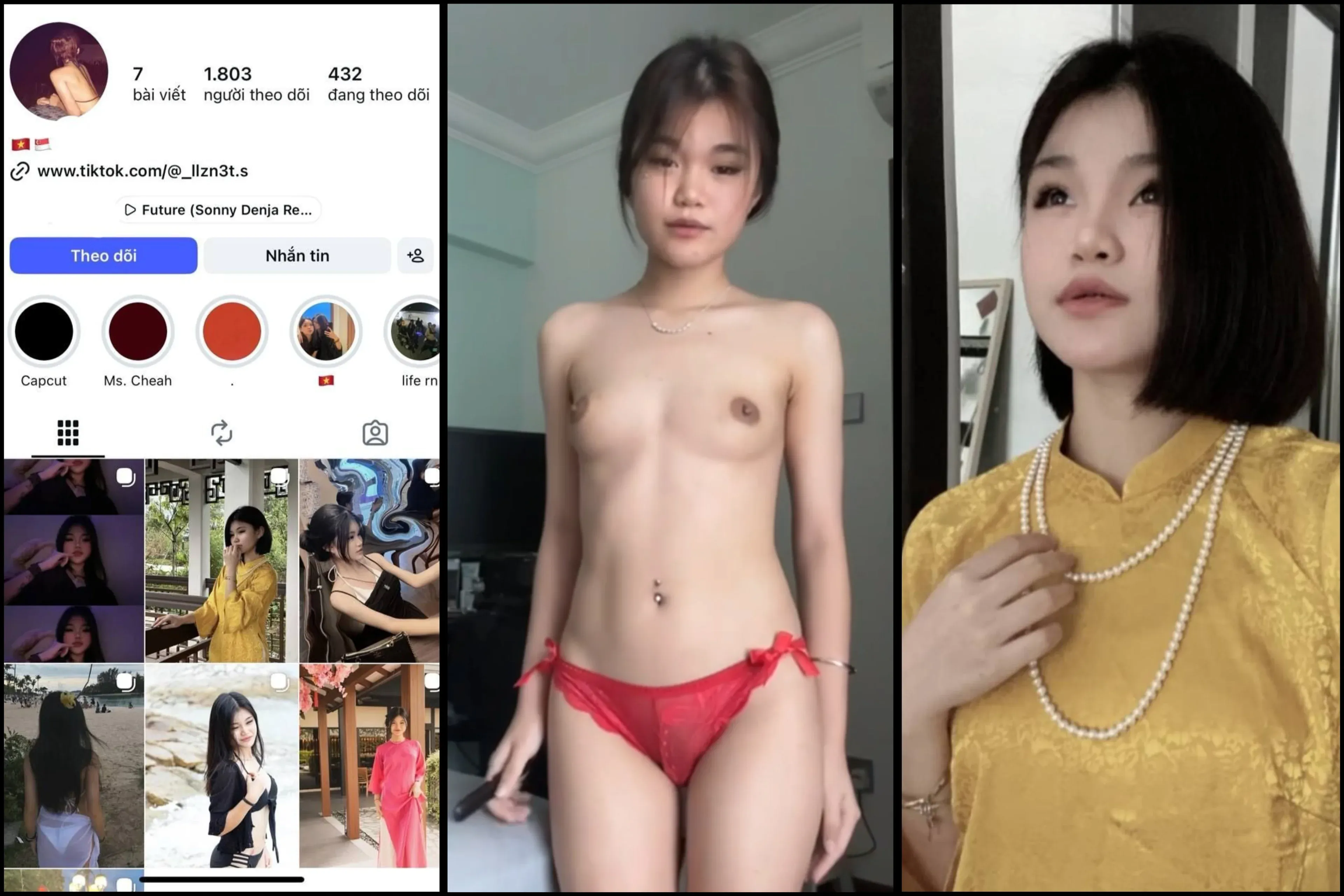 Ảnh thumbnail video [Hot] Du học sinh Singapore Trang Trần face xinh mình dây lộ full clip từ call sết đến địt nhau tung lồn với nyc